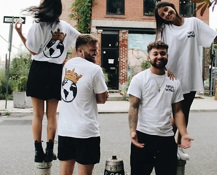 White Globe Tee